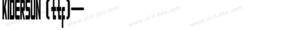 KIDERSUN (ttf)字体转换